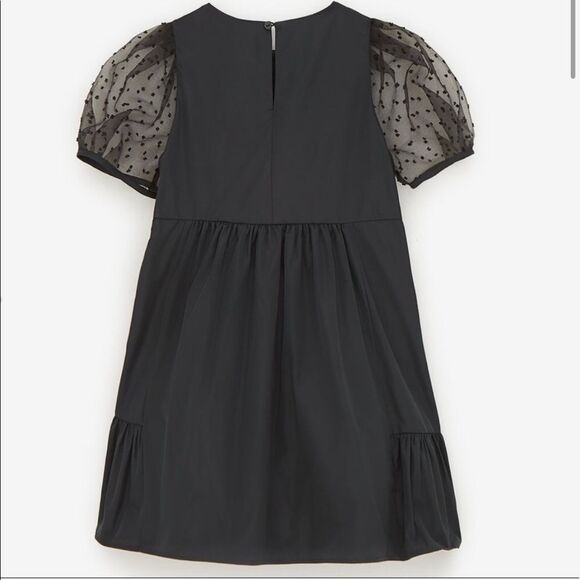 Black combination taffeta dress - Picture 4 of 10